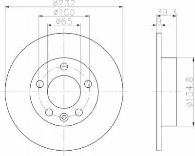 HELLA PAGID 8dd355105411 -  Тормозной диск